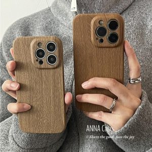 Etui Annacase W Stylu Minimalistycznym I Retro, Wykonane Z Drewna, Pasujące Do Iphone 14 Pro Max I Apple 15. Nowy Model Etui Skórzanego 11, 12 Pro, Ultra Cienkie Etui 14, Pokrowiec Ochronny Przeciwwstrząsowy 13 Pro Max.  |   Etui Na Telefon Etui Na Telefon Etui Na Telefon