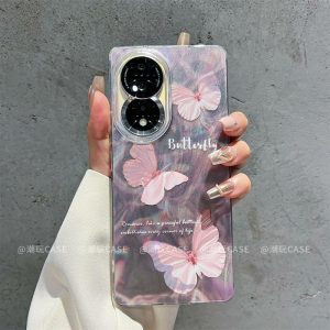 Etui Na Telefon Honor 80/90 Pro W Eleganckim, Fioletowym Stylu Inspirowanym Ins, Z Motywem Delikatnych Motyli. Wysokiej Jakości Etui Z Gradientowym Efektem Aurory Dla Modeli 100/200 Pro Oraz Ochronne Etui Dla 60/70 Pro, Idealne Dla Kobiet, Zapewniające Skuteczną Ochronę Przed Upadkami.  |   Akcesoria Kreatywne Do Telefonów Komórkowych Akcesoria Kreatywne Do Telefonów Komórkowych Akcesoria Kreatywne Do Telefonów Komórkowych